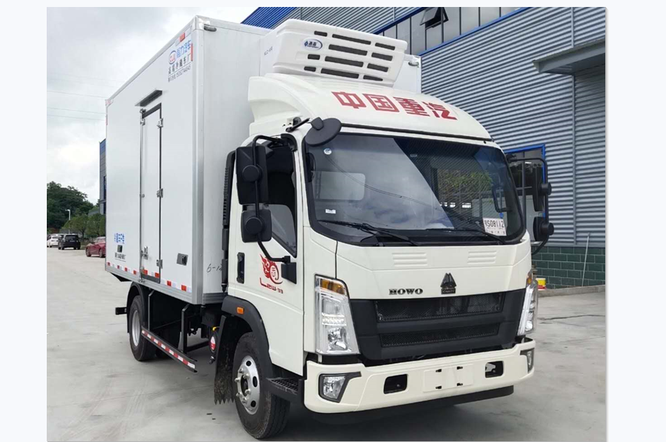 重汽豪沃藍(lán)牌冷藏車