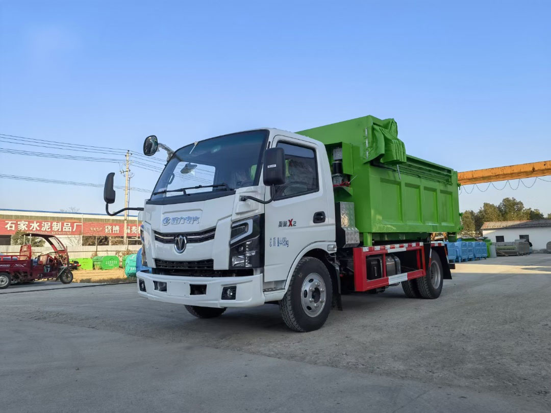 裝建筑垃圾必備——飛碟奧馳國六車廂可卸式垃圾車
