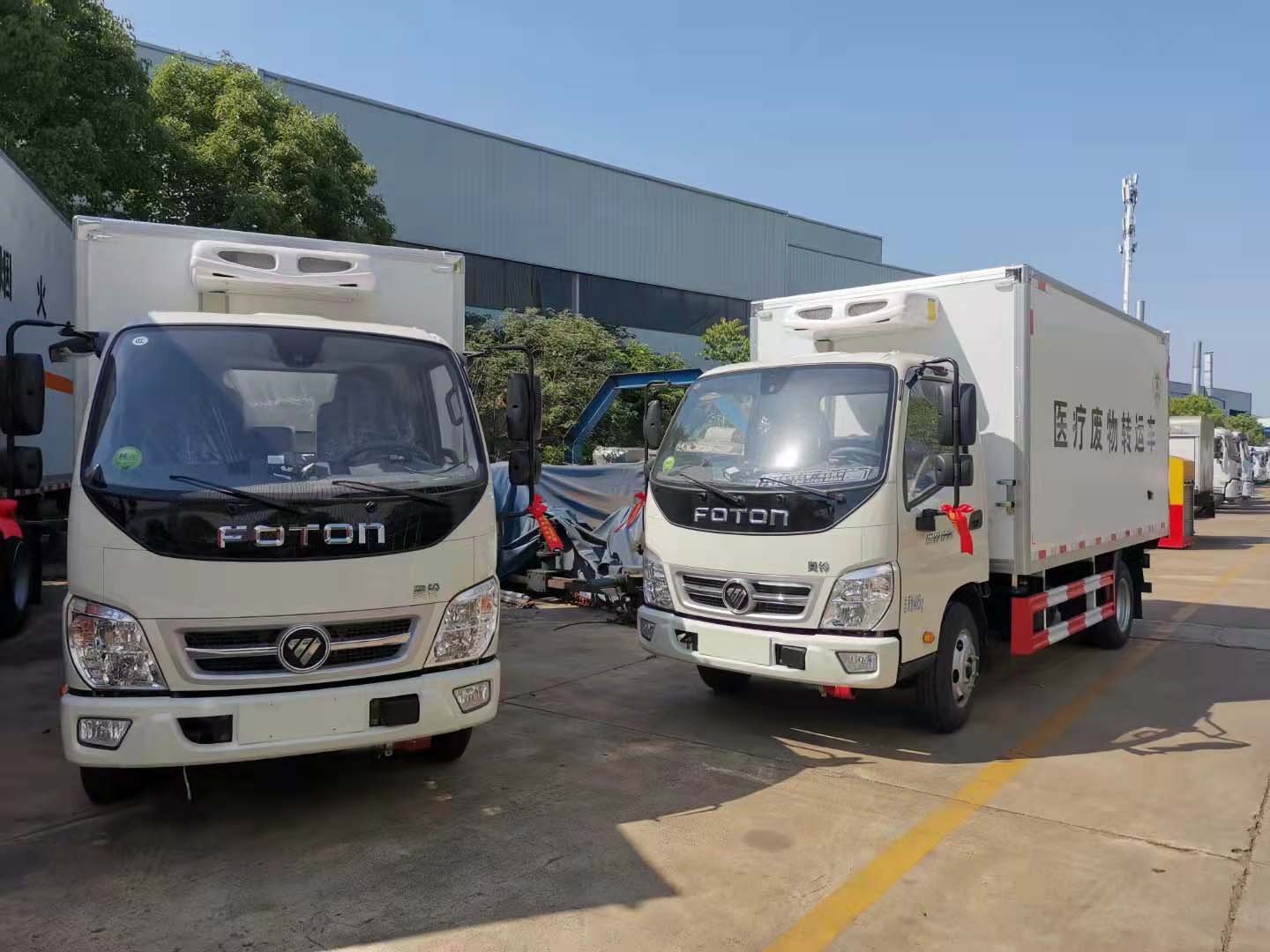 廣西李總2臺福田奧鈴捷運醫(yī)療廢物轉(zhuǎn)運車發(fā)車