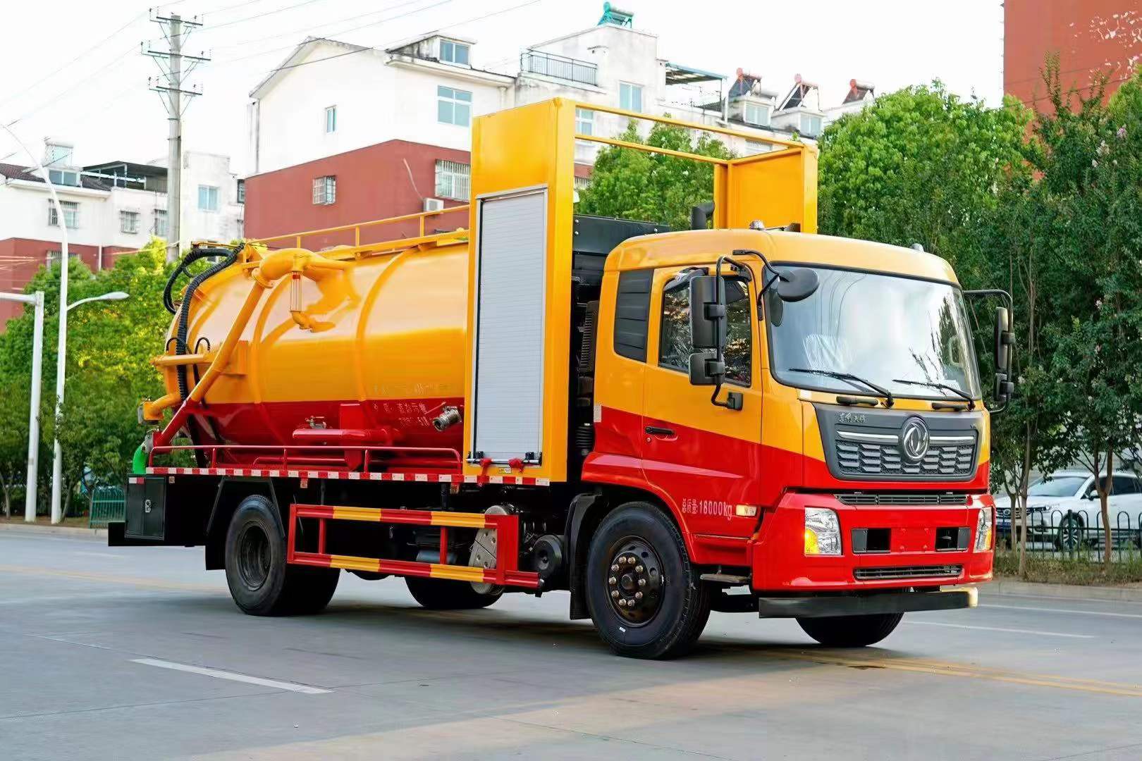 東風天錦國六一體罐清洗吸污車