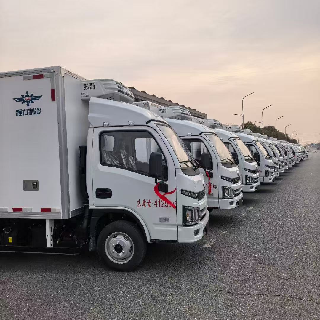 10臺上汽躍進S80柴油冷藏車批量發車